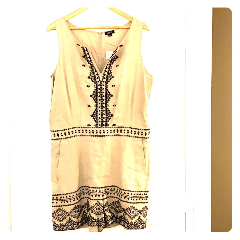 Ann Taylor Loft Linen One Piece Shorts Size 12